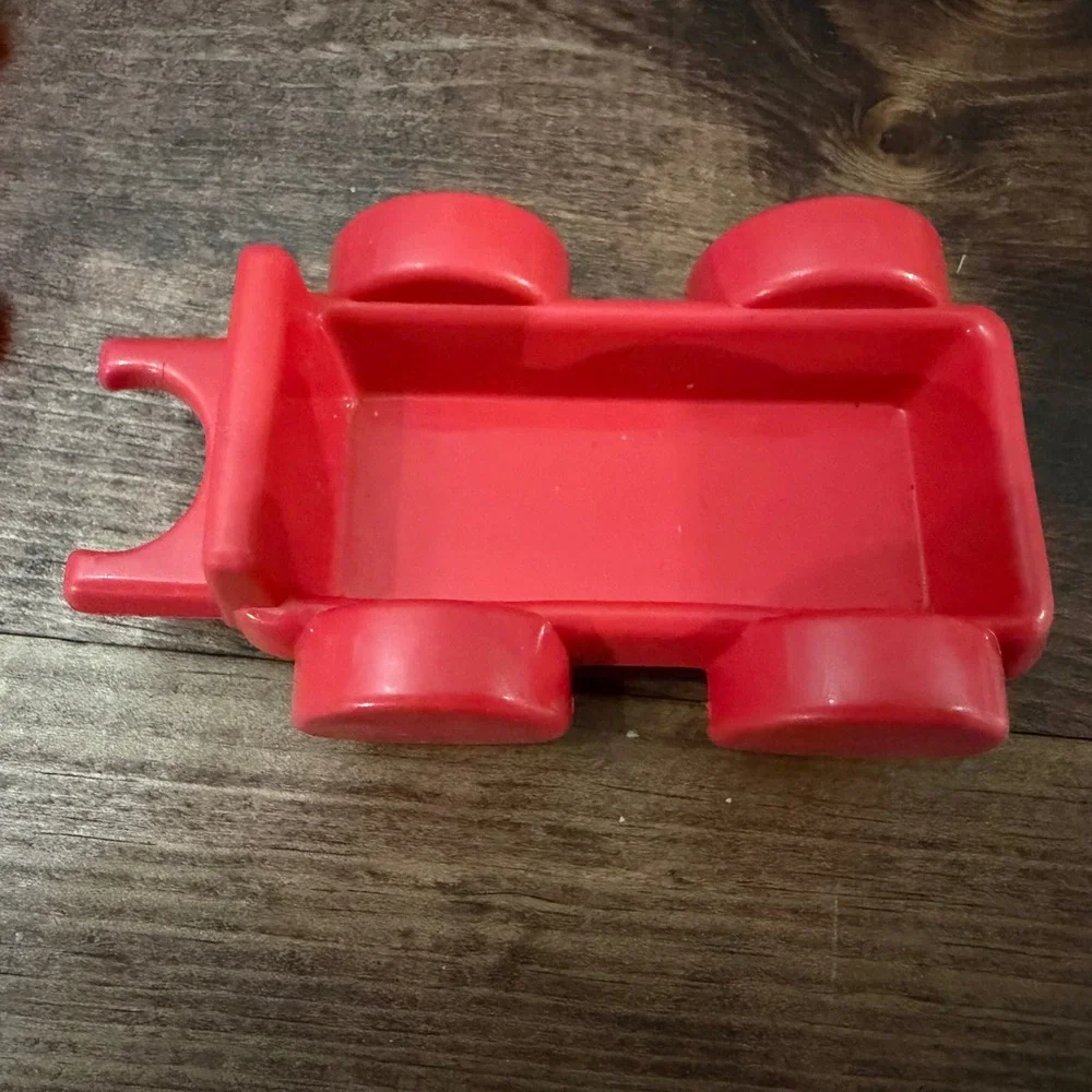 Vintage Lot Little Tikes Bridge Fisher Price Tractor and 1981 CBS Red Wagon Set